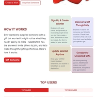 A wishlist app. Users can create account, add 