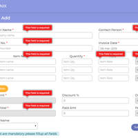 ERP Add Form 