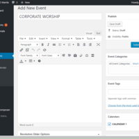 Wordpress calendar's event adding
