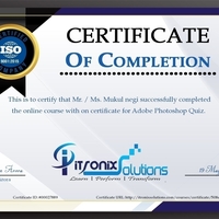 certificate of adobe photoshop