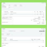 Create invoice & expense on Quickbooks online 