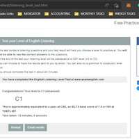 English Listening Test Result