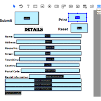 ADD submit ,print ,and reset buttons
