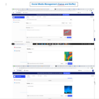 Social Media Management using Canva and Buffer