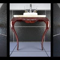 Photorealistic render of a bathroom for a furniture designer