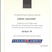 Microsoft Excel Certificate