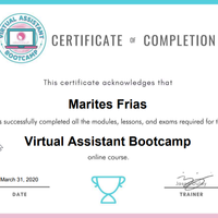 Virtual Assistant Online Course Certificate
