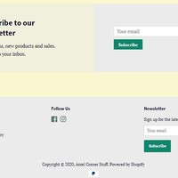 Shopify Store Footer Page