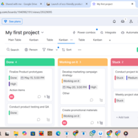 A Client' project on Monday.com