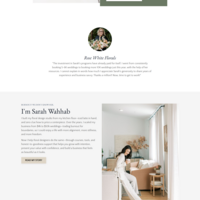 HOMEPAGE DESIGNED FOR FLORIST ON KAJABI