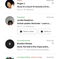 Answering guest inquiries at Airbnb platform