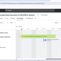 Asana project with tasks, subtasks, and timeline.