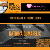 Amazon FBA Product Research Certificate