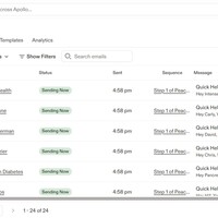 Apollo Email Sequence Sent