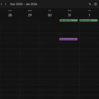 RECURRING EVENT IN CALENDAR