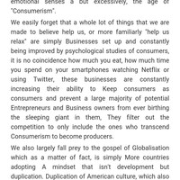 Age of Consumerism 1
