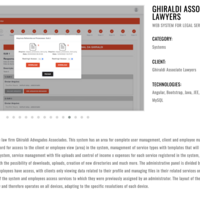 WEB SYSTEM FOR LEGAL SERVICES MANAGEMENT