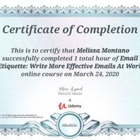 Email Etiquette Certificate