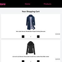 Ecommerce Mockup - Shopping Cart Page
