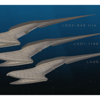 the Blu - Gulper Eel wireframe
