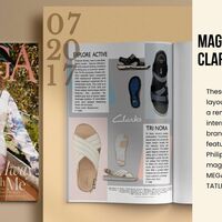 Clarks Shoes layout at MEGA Magazine 