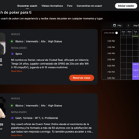 Online platform for one-on-one poker coaching