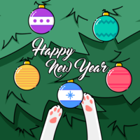 Greeting Card Illustration for New Year