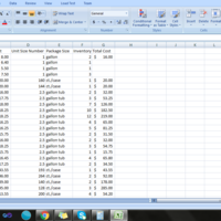 Excel - Products Inventory List