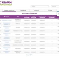Roche Pharma Web App : Screen Listing Orders