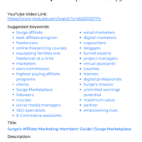 YouTube Optimization