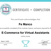 E-commerce Virtual Assistant Certificate