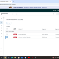 zendesk unsolved ticket