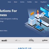 A bootstrap/tailwind business management landing page idea