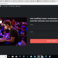 Website design for an online competition