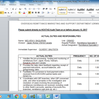 Typing job using MS Word