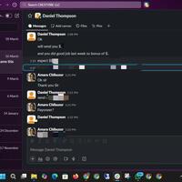 Managed team chats and updates on Slack
