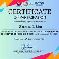 Certificate for Graphic Design in Photoshop