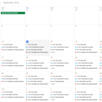 I managed my schedules in Google Calendar