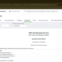 Bank Reconciliation Demo (QuickBooks)