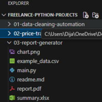Folder View:  Report Project Files