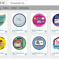 Credly badges earned from several trainings