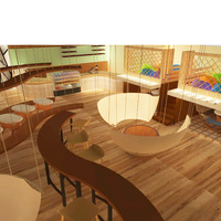 Cafe interior perspective