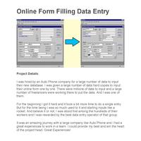 Online Form Filling Data Entry