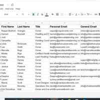 Wedding Co-Ordinator Lead List
