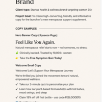 copywriting for a certain brand