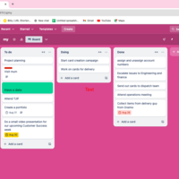 A project management sample using Trello
