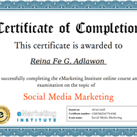 Certificate for SMM 