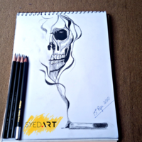 Smoking Kills Charcoal Pencil Drawing (#SyedArt)