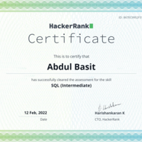 SQL Certificate