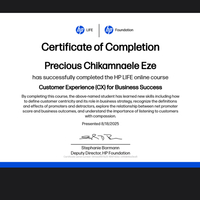 Certificate Of Completion | Customer Experience